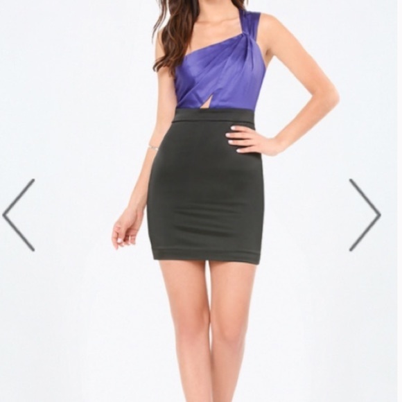 ⭐️NWOT⭐️ Bebe Karen Single Shoulder Dress - Picture 2 of 9